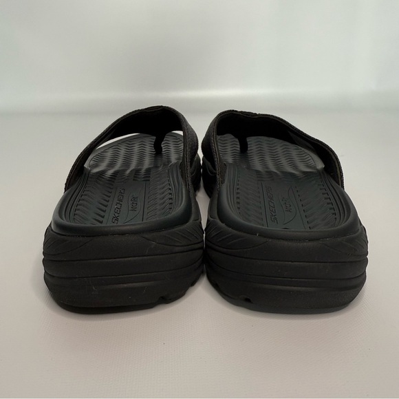 Skechers Arch Fit Men's Black and Dark Brown Flip-Flops size 9 - Picture 5 of 9